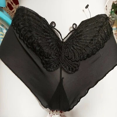 RAMPAGE BORBOLETA FRENTE V CINTURA OI LADOS L MALHA SEDOSA TRANSPARENTE SEM ELÁSTICO NOVO COM ETIQUETAS - Imagem 1 de 4