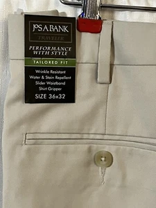 PANTALONES CAQUIS VIAJERO JOS.A.BANK PARA HOMBRE Ajuste a medida 36x32 - Imagen 1 de 6