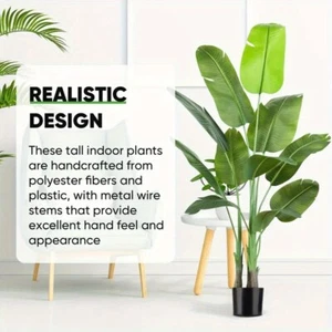 210cm Artificial Birds Of Paradise Plants Tree Green Faux Lifelike Fake Plants - Picture 1 of 19