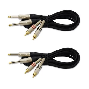 2,Dual 1/4 inch to RCA Splitter Cable 10ft Stereo Audio Interconnect Cable - Picture 1 of 12