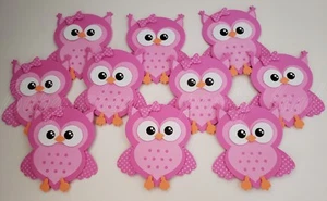 10 Pink Foam Owls Baby Shower Party Decorations its a Girl Favors Prize Recuerdo - Picture 1 of 7