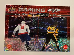 2024-25 Upper Deck Series 1 Alex Ovechkin Erik Karlsson Speckle Gaming PvP - Picture 1 of 2