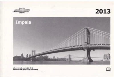 2013 Chevy Impala Proprietari Manuale Chevrolet Utente Istruzioni Guida Libro - Immagine 1 di 3