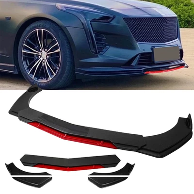 For Cadillac XTS XT4 Front Bumper Lip Spoiler Splitter Body Kit Carbon Fiber Red Foto 1 de 4