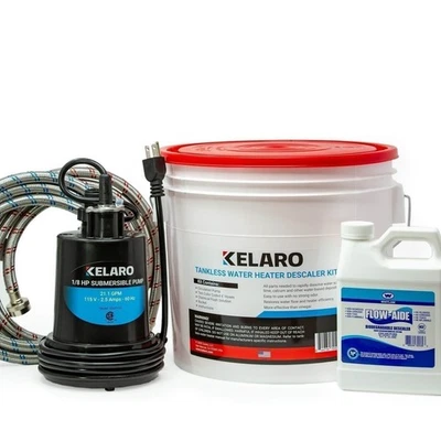 Kelaro Tankless Water Heater Flushing Kit with Flow-Aide Biodegradable Descaler - Image 1 of 4
