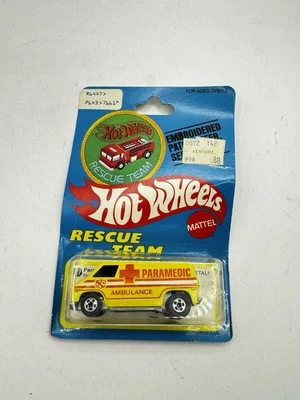 1977 Hot Wheels (27) Rescue Team #7661 Yellow Paramedic Ambulance (NEW) (MINT) - Image 1 of 2