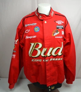 NASCAR Chase Authentics Budweiser Bud King Of Beers Racing Jacket Size L - Picture 1 of 3