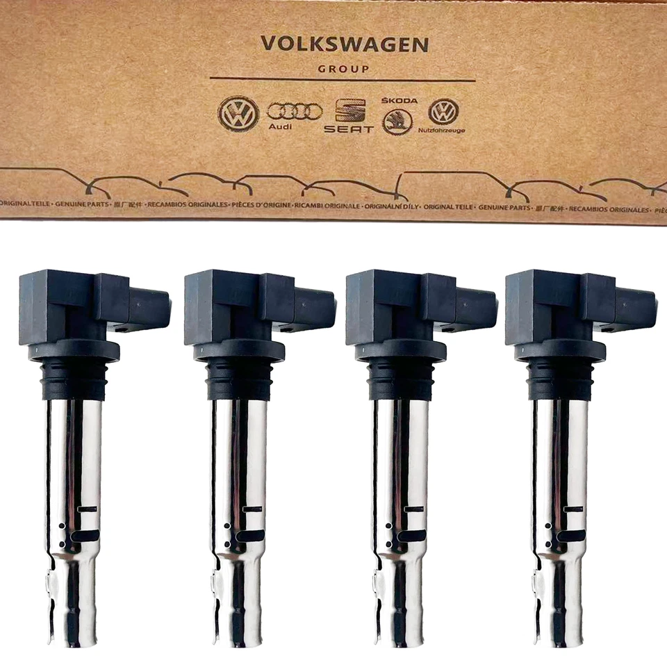 4x Genuine Ignition Coil For VW Golf 4 5 6 Passat Polo Touran A1 8X A2 A3 8P 1.4 1st - Image 1 of 4