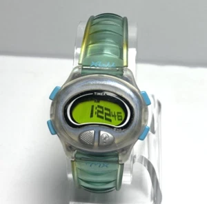 Vintage Timex Y2K Mystery Answer Digital Watch Translucent Blue New Battery Rare - Picture 1 of 14