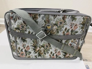 DVF Diane von Furstenberg Vintage Floral Tapestry Suitcase Travel Tote Bag - Picture 1 of 16