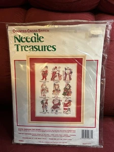 NOS Needle Treasures SANTA THROUGH THE YEAR Counted Cross Stitch Kit 02864 - Bild 1 von 8