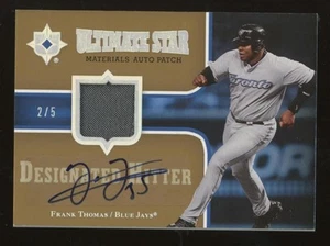 2007 Upper Deck Ultimate Star Materials #SM-FT Frank Thomas Blue Jays Auto #/5 - Picture 1 of 2