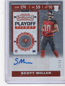 Boleto de playoffs Panini Contenders 2019 #35/99 Scott Miller novato automático radiocontrol - Imagen 1 de 2
