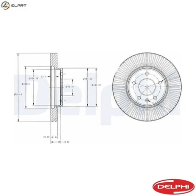 2x BRAKE DISC BG4092C FOR VAUXHALL OPEL CHEVROLET CAPTIVA/Van/SUV 2.4L 4cyl 2.4L - Image 1 of 4