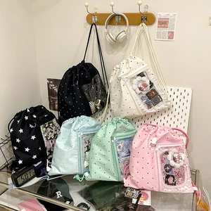 Large Capacity Drawstring Backpack Casual Shoulder Bag New Doll Storage Bag - Picture 1 of 17