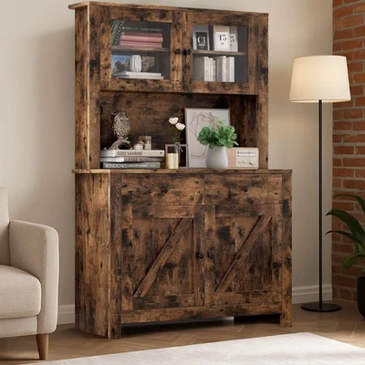 Mueble Despensa Cocina 63" con Cajones, Armario Hutch con Almacenamiento, Microondas... Foto 1 de 4