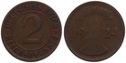 Deutschland 2 Pfennig 1923-1936 Reichspfennig Bronze KM# 31, 38 verschiedene Jah