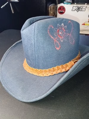 De colección United Hatters Gorra Millinery Unión Internacional Denim Vaquero Sombrero Talla Lg Foto 1 de 4