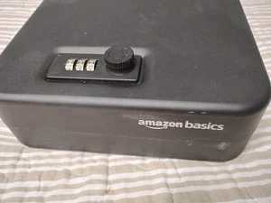AmazonBasics Portable Security Case Lock Box Safe, Combination Lock, XL - Picture 1 of 3