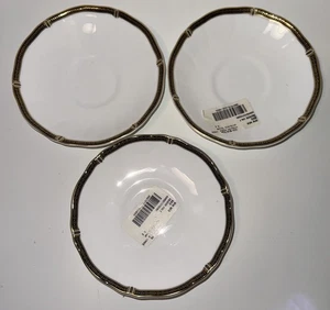 Set of 3 Wedgwood Windsor Black Teasaucer Saucers for Footed Cup - Picture 1 of 5