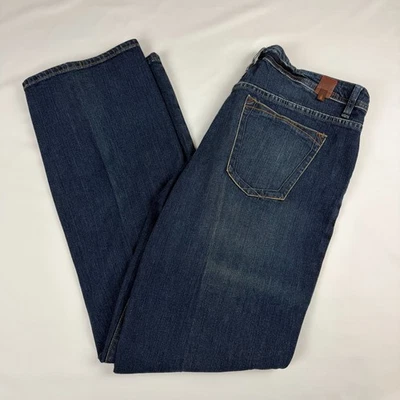 Jean de mezclilla azul trabajo 40x36 lavado oscuro pierna recta grande y alto para hombre USADO Foto 1 de 4