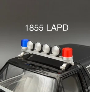1/18 LED Ready Federal Twin Beacon Ray Blue Red LAPD Police Lightbar Visibar - Picture 1 of 17