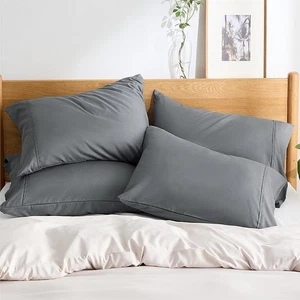 FUNDAS DE ALMOHADA ULTRA SUAVES SERIE 1800 - JUEGO DE 2 FUNDAS DE ALMOHADA TAMAÑO KING Y QUEEN - Imagen 1 de 175