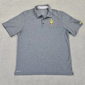 Arizona Sundevils Poloshirt Nike Dri-Fit Herren Large ASU Mistgabel Kragen grau - Bild 1 von 15