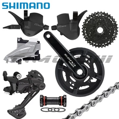Shimano Cues 2×9 Speed Groupset FC-U4010 FD-U4000 RD-U4020 Shifter CS-LG300 - Image 1 of 4