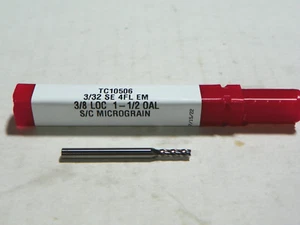 3/32" TITAN USA 4 FLUTE SINGLE END REG CARBIDE END MILL TC10506 - Picture 1 of 5
