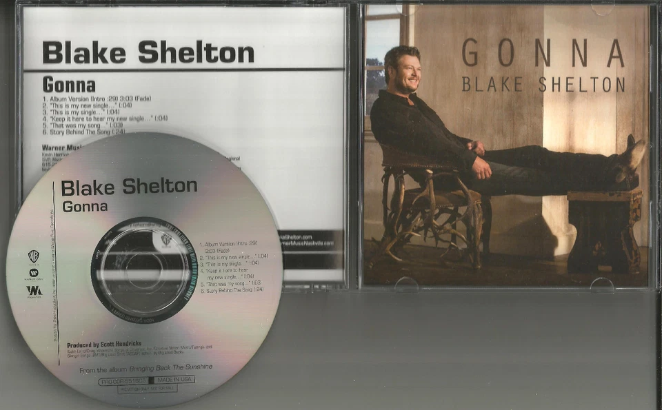 BLAKE SHELTON Gonna w/ 5 SPOKEN WORD STATION LINERS PROMO DJ CD single 2014 USA - Image 1 of 1