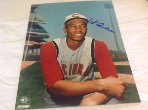 Foto de archivo fotográfico autógrafo de Leo Cárdenas 8x10 Cincinnati Reds E1 - Imagen 1 de 3