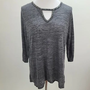 Top túnica Juicy Couture para mujer extra grande gris mirilla estrás agotado - Imagen 1 de 12
