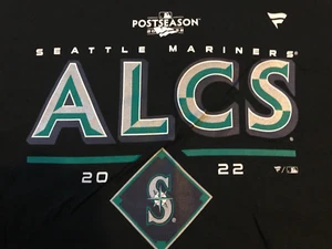 Seattle Mariners MLB Baseball 2022 Postseason ALCS Black T-Shirt Size XLarge - Picture 1 of 5