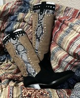 coach evelyn boot snakeskin