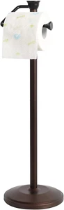Toilet Paper Holder Stand, Freestanding Tissue Roll Dispenser with Reserve Stora - Picture 1 of 12