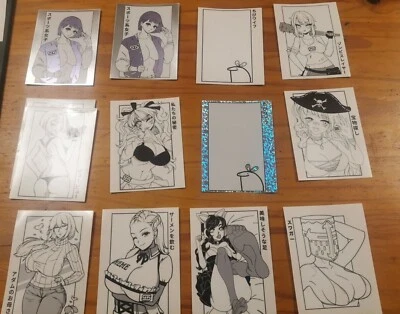 gamersupps waifu cup stickers selection, multiple available, creator and waifu