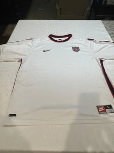 Nike USA Heim Fußball Trikot Damen Größe Large 12/14 weiß Dri Fit Made in USA - Bild 1 von 17