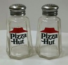 A Nice Set of Pizza Hut Salt & Pepper Shakers 3¾" Tall