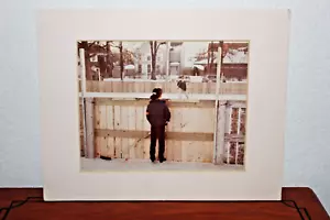 Boy watching Hockey Practice Over the Fence Print Landscape 11 x 14 Matted - Picture 1 of 4