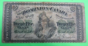 DOMINION of CANADA, 25 CENTS, P#8a, DC-1c, 1870 - Picture 1 of 2