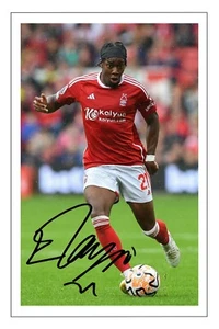 Autógrafo firmado de ANTHONY ELANGA 6x4 pulgadas FOTO regalo preimpreso NOTTINGHAM FOREST - Imagen 1 de 2
