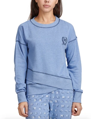 Tommy Hilfiger L24902 Mujer Cambray Dobladillo Cruzado Ropa de Salón Top Talla Grande Foto 1 de 4