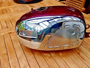 YAMAHA NOS YDS 250 305 YM2 YM2C DS5E YDS5 BENZIN GAS KRAFTSTOFFTANK NEU CHROM VERKLEIDUNGEN - Bild 1 von 12