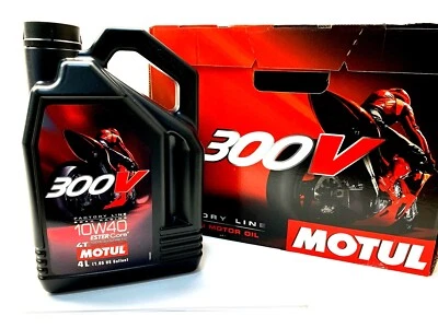 Motul 300V 4T Factory Line 10W40 100% Fully Synthetic Motorcycle Engine Oil 4L - Image 1 of 4