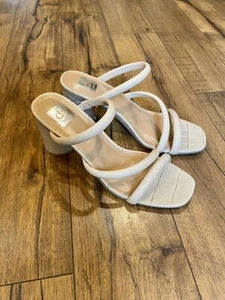 New DOLCE VITA Myla Tan Nude block high heel sandals strappy DV modern Size 10 - Picture 1 of 4