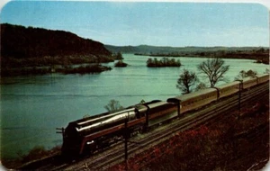 Chrom Postkarte Norfolk Western Railway Streamine New River Virginia VA PM 1950 - Bild 1 von 2