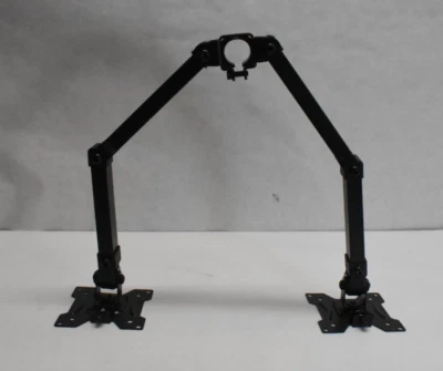 Dual Monitor Mount Double Arm Desk Clamp Stand For 13-32" VESA Screen - Image 1 of 4