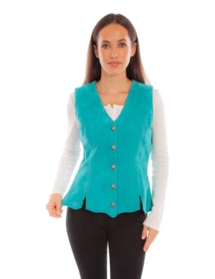 Chaleco Scully Western Mujer Botón Frontal Cuero Whipstitch F0_L1102 Foto 1 de 2