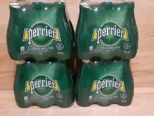 4 six- packs Perrier Sparkling Natural Mineral Water 6.75 oz Glass Bottle RARE! - Picture 1 of 4